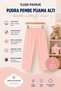 Girl's Pink Pajama Bottoms 100% Cotton Flexible Waistband Comfortable and Breathable Fabric - 3