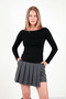 Kayık Yaka Basic Long Sleeve Blouse Women's Bluz 5867061 - 5