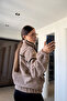 Premium Zippered Jacket with Pocket Details - Brown - 3