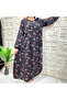 Women's A-line Long sleeve Maxi Dress - 4