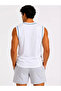 Men's Contrast Ribbed Sleeveless Undershirt Crew Neck Summer Basic Undershirt - White - 2