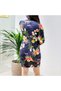 Women's Floral Bodycon Long sleeve Dress - 2