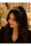 Gold Happy Birthday Written Metal Birthday Crown – Party and Celebration Hair Accessory