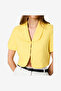 Women's Dsy Ylw Theo Linen Oversized Collar Top - 6