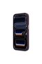 iPhone 18 Pro Max Case Licensed M-Safeli Classic Text and 4g Logo Pu Leather Peony Cover Claret Red - 5