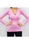 Women's Pink V-Neck T-Shirt - 5