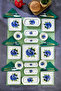 17-Piece Blue Nefes Series Premium Breakfast Set/Breakfast Utensils Set/Presentation Cake Plate for 6 People