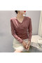 Women's Pink Long Sleeve T-Shirt - 3