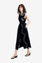 Women's Black/Linen White Alexis Poplin Corsage Dress - 3