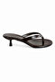 Vela Brown Flip-Flop Heeled Slippers