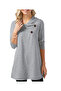 Women's Gray Long Sleeve Blouse - 2