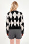 Baklava Patterned Crew Neck Button Detailed Cardigan Women's Cardigan 4617020 - 7