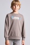 Oversize Crew Neck Back Printed Soft Fleece Inside Sweatshirt for Boys I0114A826Wn