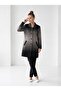 Women's Side Pocket Patterned Cardigan Gray
