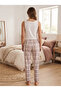 Patterned Spring and Summer Cotton Pajama Bottoms - 3