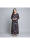 Women's Round neck Long sleeve Maxi Dress - 7