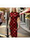Women's Christmas Bodycon Dress - 2