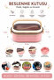 Leak-Proof Lunch Box with Compartments Pink Storage Container