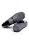Gray Coco Gray Color Laceless Genuine Leather Men's Shoes - 2