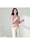 Women's Pink Round Neck Sweater - 2