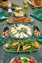 9 Piece Glass Stella Series Breakfast Set, Breakfast Set, Serving Tray - Fish Back - 4