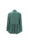 Women's Sea Green Peplum Shirt - 5