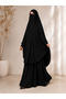 Afghan Takar Sharif Medina Silk Double Hijab Set with Veil and Without Veil - 6