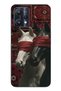 Realme 9 Pro Compatible Transparent Phone Case with Carpet Background and Horse Artistic Pattern
