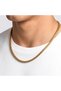 💎   Premium Shiny and Stylish Oval Spiral Men's Steel Chain Necklace 5 mm 55 cm 3183Eck011 - Gold Color - 3