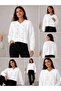 Women's Acrylic Knitwear Jacket Double-Breasted Collar Double Row Gold Buttons Stylish Short Knitwear Jacket - 2