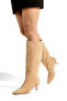 Women's Low Heel Pointed Toe Flat Boots - 2