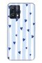 Realme 9 Pro Compatible Blue Hearts Patterned Transparent Phone Case