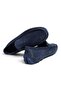 Dark Blue Color Laceless Genuine Leather Men's Shoes - 2