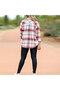 Women's Pink Plaid Shirt - 2