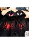 Lover - Friend Couple Combination Spider-Man Chest and Hood Printed Special Design Hooded Sweatshirt 2-Piece Set