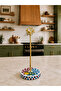 Kitchen Set - Dowry Set 105 Flat Lids 10 Pieces Lemon Checker Color Pattern Gold - 4