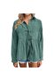 Women's Sea Green Peplum Shirt - 6