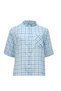 Women's Blue Plaid Shirt - 2