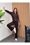Women's White Piping Zippered Tracksuit Set - 4