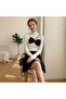 Women's White High Neck Sweater - 3