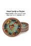 6-Piece Pomegranate Garden Series Full Pattern Cake Presentation Plate, Fruit Plate, Breakfast Serving Plate, Cake Dessert Plate - 6