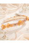 Salmon Flower Figured Bead Embroidered Girl's Crown - 2