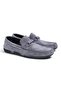 Gray Coco Suede Gray Color Laceless Genuine Leather Men's Shoes