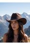Brown Western Cowboy Hat with Leather Band and Stud Detail