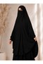 Afghan Takar Sharif Medina Silk Double Hijab Set with Veil and Without Veil - 3