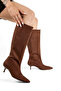 Women's Low Heel Pointed Toe Flat Boots