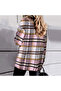 Women's Pink Plaid Long Sleeve Shirt - 4