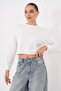 Women's Fashion Crew Neck Short Sweatshirt 265138 - 4