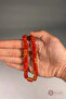 Gold Particle Capsule Cut Rosary |   17-Piece Men's Prayer Beads - Red - 4
