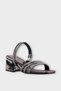 Heeled Girls' Sandals Shoes Platinum